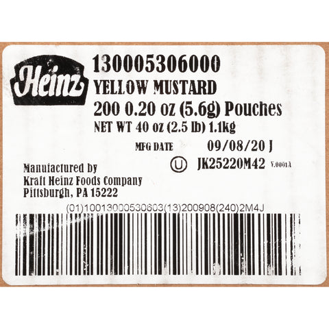Mustard Yellow Single Serve Packet 530600/78000701