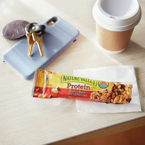 Nature Valley Peanut Butter Dark Chocolate Protein Chewy Bar, 22.7 Ounce -- 8 per case.