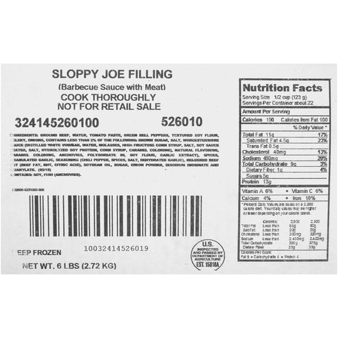 Quality Chef® SLOPPY JOE FILLING BAG