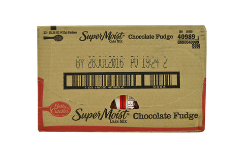 Betty Crocker Supermoist Chocolate Fudge Cake Mix, 15.25 Ounce -- 12 per case.