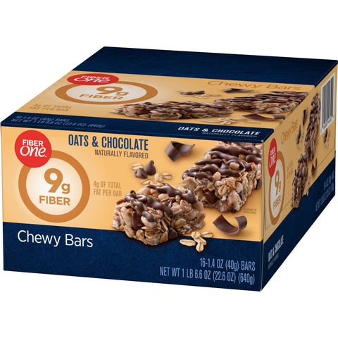 General Mills Original Oat and Chocolate Fiber One Cereal Bar, 22.6 Ounce -- 8 per case.