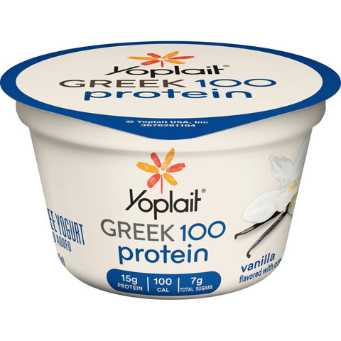Yoplait 100 Calorie Vanilla Greek Yogurt, 5.3 Ounce -- 12 per case.