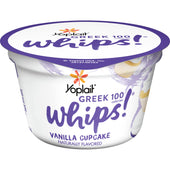 Yoplait YOGURT WHIPS GREEK 100 VANILLA CUPCAKE