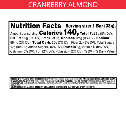 Kelloggs Special K Cranberry Almond Cereal Chewy Nut Bar, 1.16 Ounce -- 72 per case.