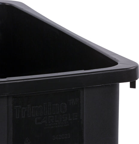 Carlisle CONTAINER WASTE TRIMLINE™ RECTANGLE TRASH CAN BLACK 23 GAL