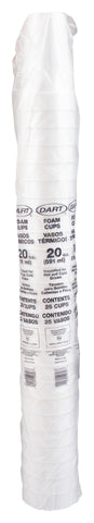 Stonewalls CUP FOAM WHITE 20 OZ