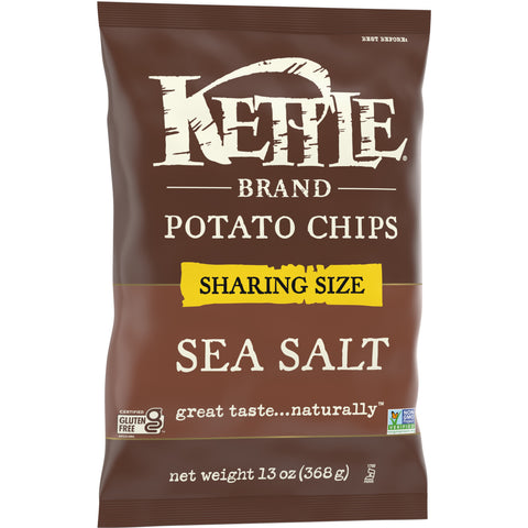 Kettle Foods Sea Salt Potato Chips, 13 Ounce -- 9 per case.