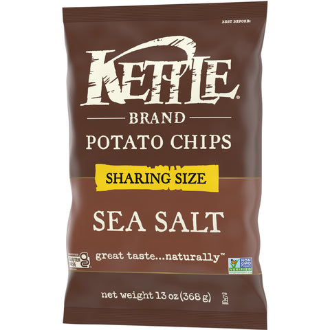 Kettle Foods Sea Salt Potato Chips, 13 Ounce -- 9 per case.