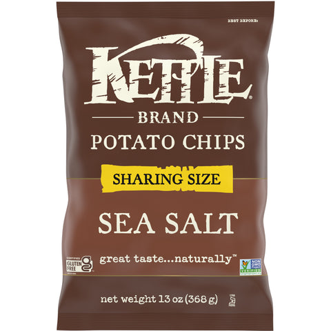 Kettle Foods Sea Salt Potato Chips, 13 Ounce -- 9 per case.