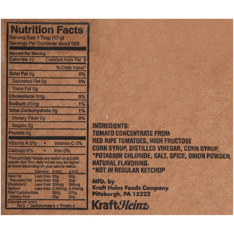 Ketchup Dispenser Pack Low Sodium 76003605