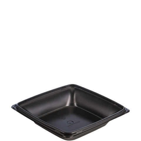 Expressions® CONTAINER PLASTIC SQUARE BASE BLACK 1-COMPARTMENT 9