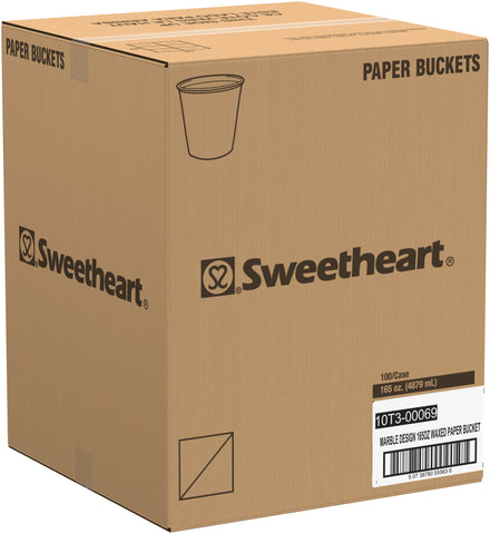 Solo Marble BUCKET PAPER WAXED DOUBLE WRAPPED MARBLE 165 OZ