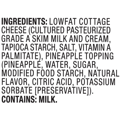 Breakstone's Cottage Doubles Pineapple Cottage Cheese, 4.7 Ounce -- 12 per case