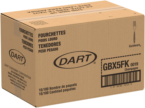 Solo Heavy Champagne Boxed Guildware Fork - 100 per pack -- 10 packs per case.