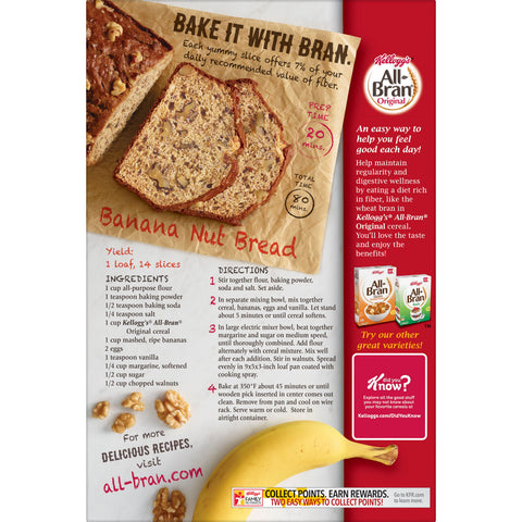 Kelloggs Original All Bran Cereal, 18.6 Ounce -- 8 per case