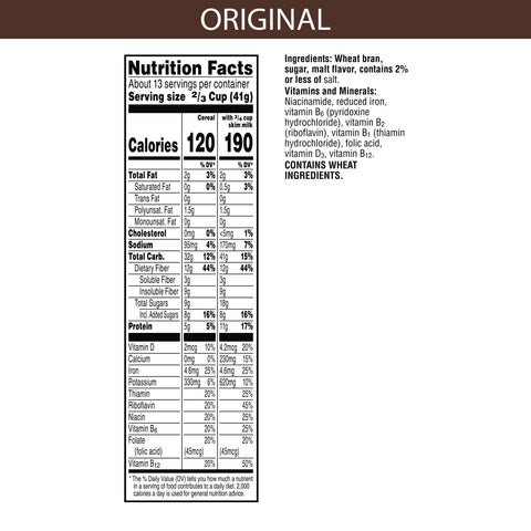 Kelloggs Original All Bran Cereal, 18.6 Ounce -- 8 per case
