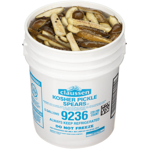 Claussen Dill Pickle Spears, 5 Gallon, 220 - 280 per case