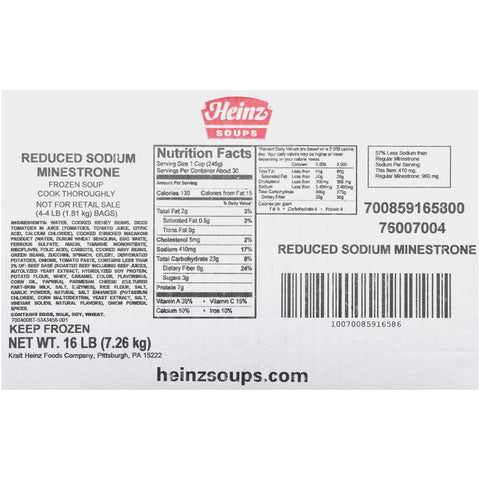 Heinz® SOUP MINESTRONE REDUCED SODIUM 7008591658