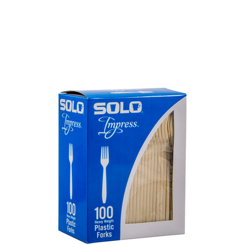 Solo® FORK PLASTIC P/S HEAVYWEIGHT CHAMPAGNE