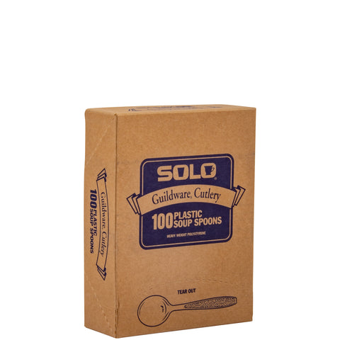 Solo Guildware® SPOON SOUP PLASTIC XHEAVY WEIGHT CHAMPAGNE BOXED 5.8