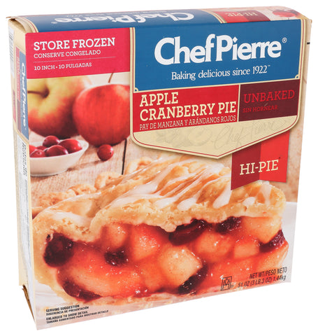 Pie Fruit Apple Cranberry Mixed Hi Unbaked 10