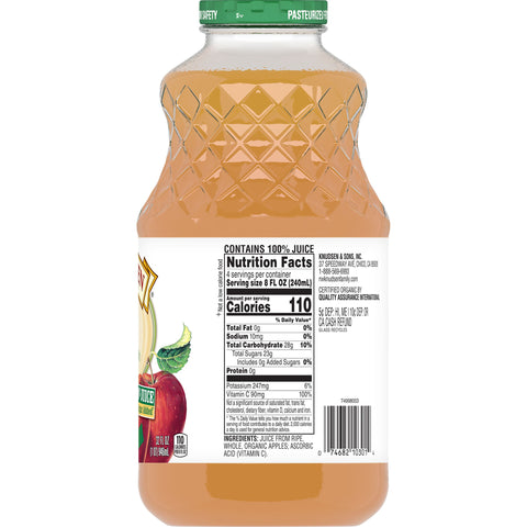 R.W. Knudsen Organic Apple Juice, 32 Fluid Ounce -- 6 per case