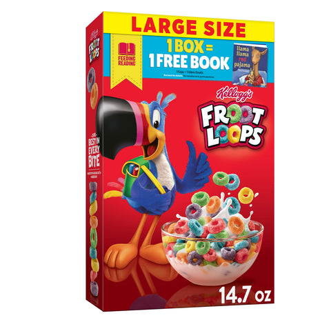 Kelloggs Froot Loops Cereal, 14.7 Ounce -- 12 per case.