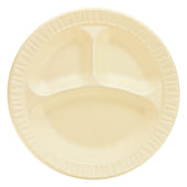 Dart Quiet Classic® PLATE FOAM LAMINATED HONEY 3-COMPARTMENT 10.25
