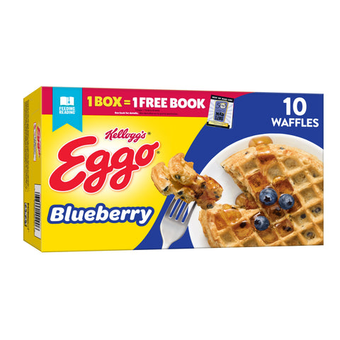 Kelloggs Eggo Blueberry Waffle, 12.3 Ounce -- 8 per case.