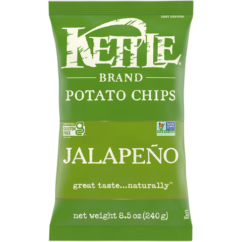 Kettle Jalapeno Potato Chips - 9 oz. bag, 12 per case