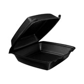 Container Foam Black Medium Single Compartment W/ Removable Lid 8.4x7.9x3.3