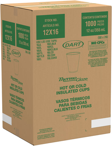 Dart Uptown™ CUP FOAM GREEN BLACK & GREY 12 OZ