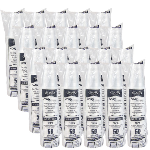 Cup Polypropylene Clear Squat 16 Oz