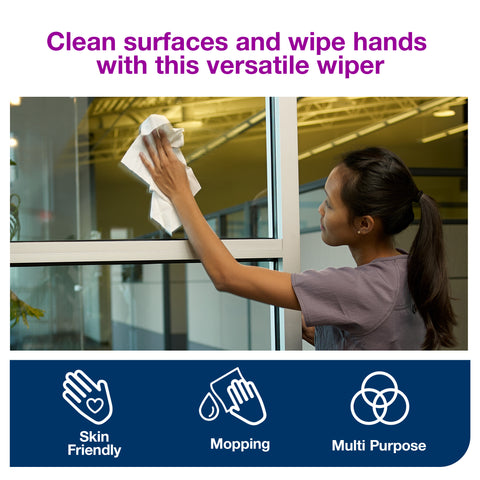 Tork White Self Dispensing 1 Ply 1/4 Fold Paper Wiper Plus, 90 count -- 12 per case