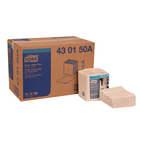 Tork White Self Dispensing 1 Ply 1/4 Fold Paper Wiper Plus, 90 count -- 12 per case