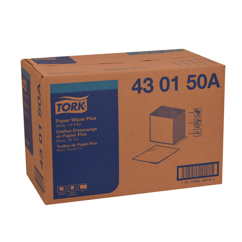 Tork White Self Dispensing 1 Ply 1/4 Fold Paper Wiper Plus, 90 count -- 12 per case