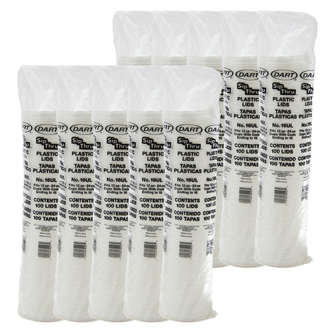 Lid White Sip Thru F/ Foam Cups & Container 12-20 Oz