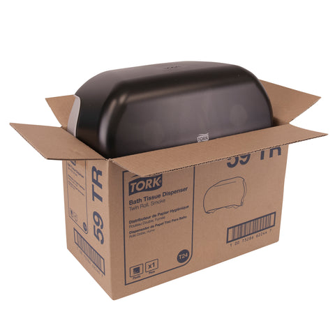Don Brand DISPENSER TOILET TISSUE 2 ROLL-SIDE BY SIDE GREY