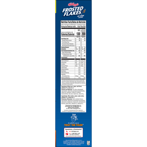 Kelloggs Frosted Flakes Corn Cereal, 19.2 Ounce -- 12 per case.