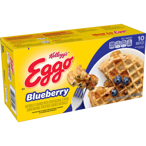 Kelloggs Eggo Blueberry Waffle, 12.3 Ounce -- 8 per case.