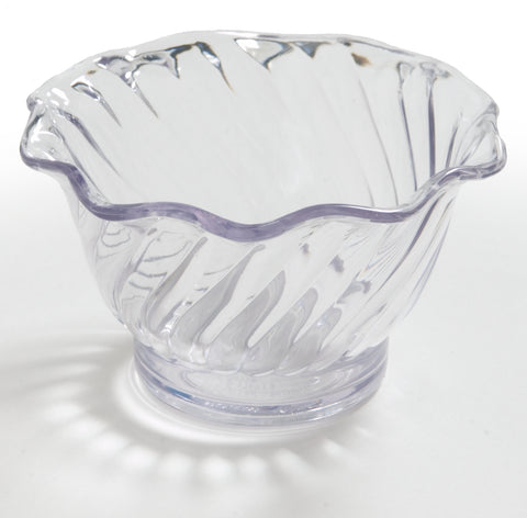 Dinex® BOWL PLASTIC DESSERT SWIRL CLEAR 5 OZ