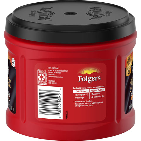 Coffee Caffeinated Ground Black Silk Canister