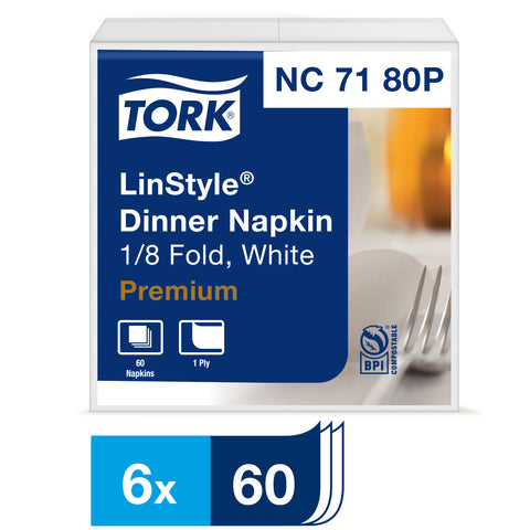 Napkin Dinner 16x17 Linen Like White