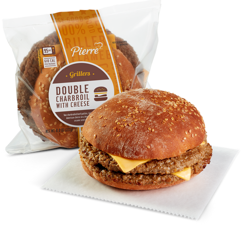 Pierre® SANDWICH JUMBO DOUBLE BEEF CHARBROIL W/ CHEESE IW 8 OZ 10000001340