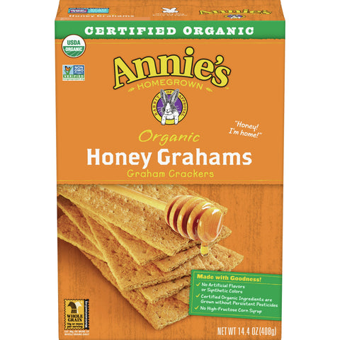 Annies Homegrown Organic Honey Graham Cracker, 14.4 Ounce -- 12 per case