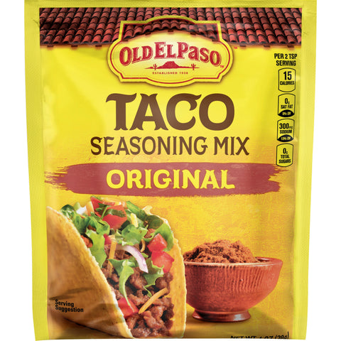 Old El Paso Original Taco Seasoning Mix, 1 Ounce -- 32 per case.