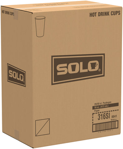 Solo Bistro® CUP PAPER HOT SINGLE POLY 16 OZ
