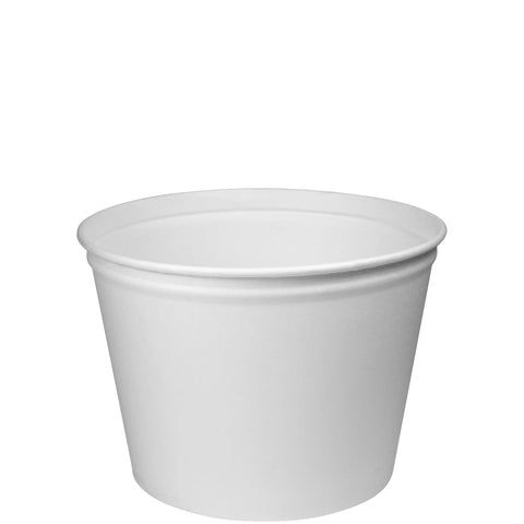 Dart Solo White Unwaxed Double Wrapped Paper Bucket, 53 Ounce -- 50 per case