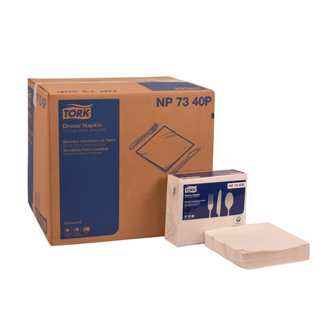 Tork Advanced NAPKIN DINNER 17X16.25 WHITE 3-PLY 1/4 FOLD