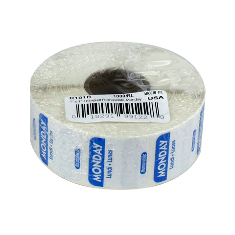 Label Removeable Square Blue Monday 1x1